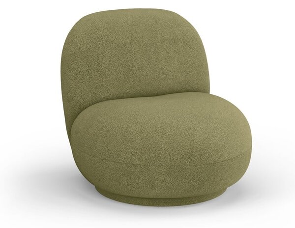 Zelena fotelja od bouclé tkanine Chuck – Micadoni Home