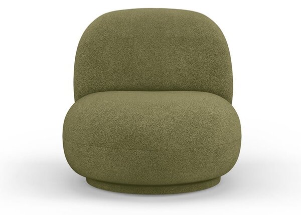 Zelena fotelja od bouclé tkanine Chuck – Micadoni Home