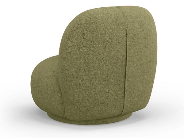 Zelena fotelja od bouclé tkanine Chuck – Micadoni Home