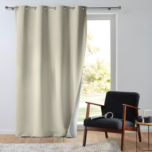 Bež termo izolacijska zavjesa od mikrovlakana 135x260 cm Micropolar – douceur d'intérieur