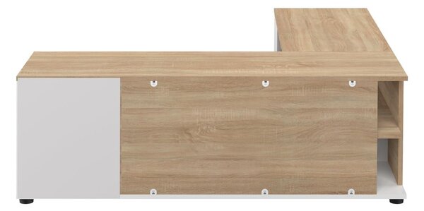 Bijela/u prirodnoj boji TV komoda u dekoru hrasta 130x46 cm Angle – TemaHome