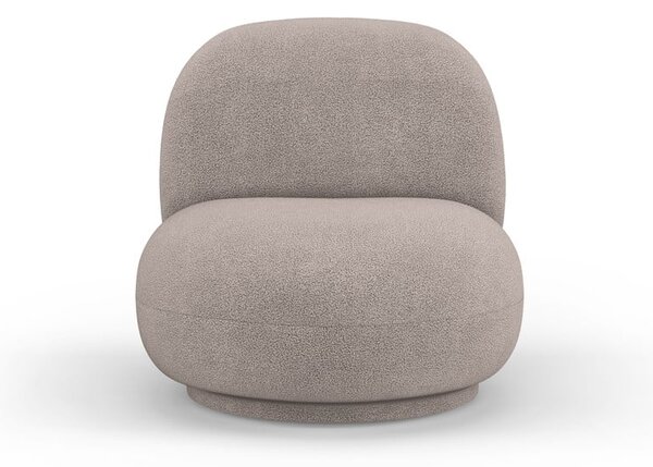 Bež fotelja od bouclé tkanine Chuck – Micadoni Home