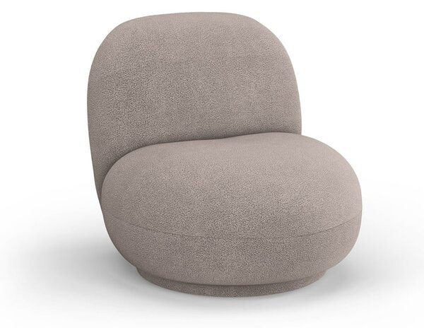 Bež fotelja od bouclé tkanine Chuck – Micadoni Home