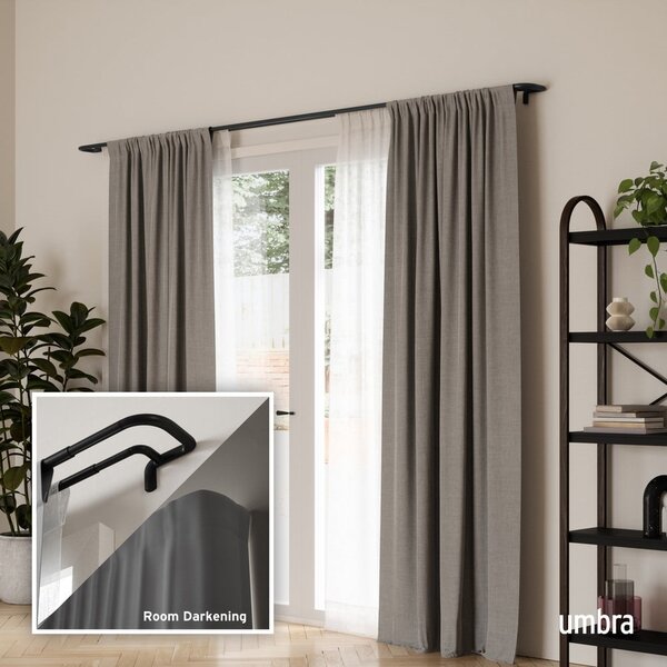 Željezna proširiva/dupla karniša 76 - 213 cm Twilight – Umbra