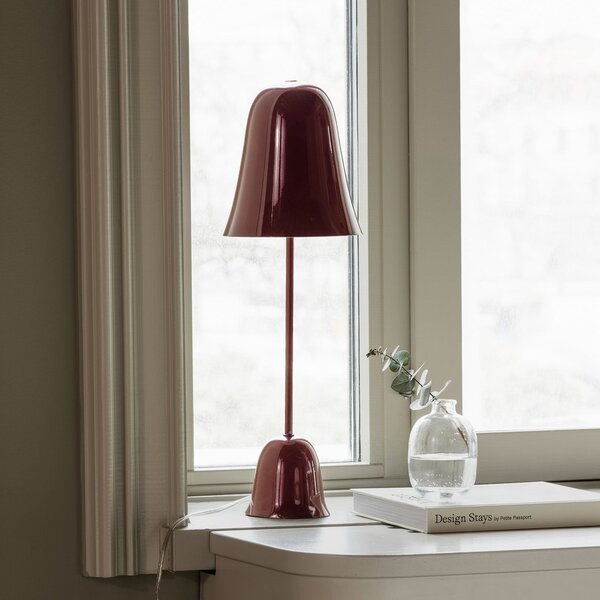 Globen Lighting Blåklockan stolna lampa, bordo, visina 56 cm, Crvena, Dnevni boravak/blagovaonica, Metal