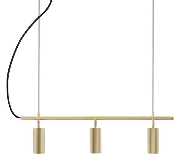 Globen Lighting Hubble 3 viseća lampa od mesinga, duljina 75 cm, za žarulje, prigušiva, Zlato / mjed, Dnevni boravak/blagovaonica, Aluminij