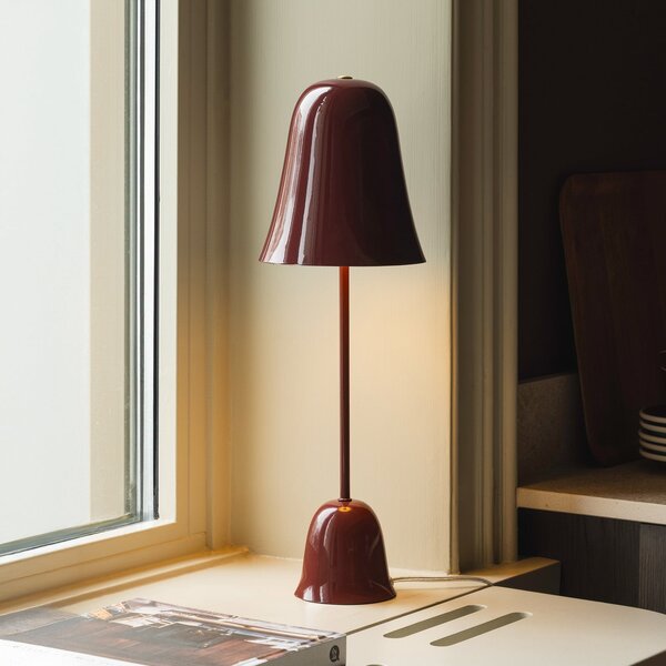 Globen Lighting Blåklockan stolna lampa, bordo, visina 56 cm, Crvena, Dnevni boravak/blagovaonica, Metal