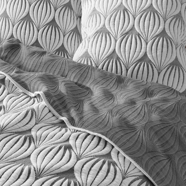 Bijeli/sivi set prekrivača i jastučnice od mikrovlakana 220x240 cm Faustine – douceur d'intérieur