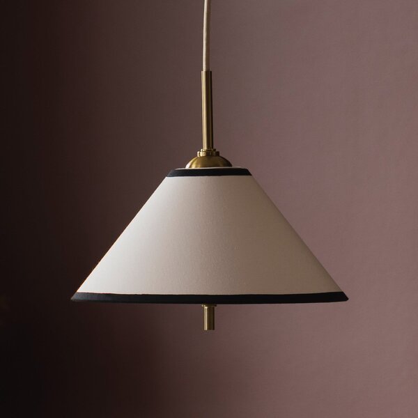 Globen Lighting IRIS 25 viseća lampa, krem, Ø cm, prigušiva, Bež, Dnevni boravak/blagovaonica, Tkanina / tekstil