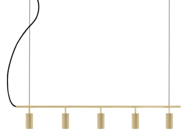 Globen Lighting Hubble 5 viseća svjetiljka od mesinga, duljina 130 cm, za 3, prigušiva, Bronca / stari mesing, Dnevni boravak/blagovaonica, Aluminij