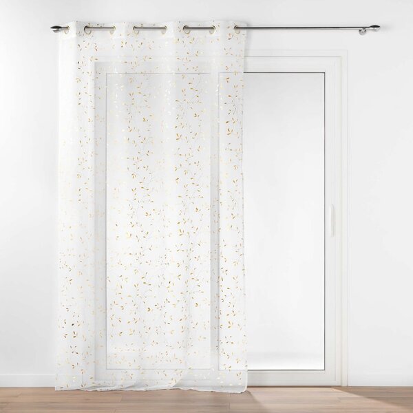 Bijela/u zlatnoj boji prozirna zavjesa od voila 140x280 cm Floressia – douceur d'intérieur