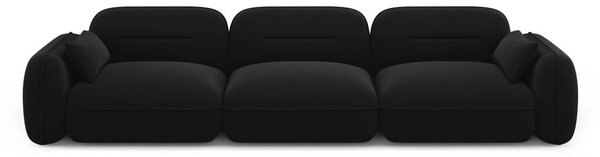 Crna baršunasta sofa 320 cm Audrey – Interieurs 86