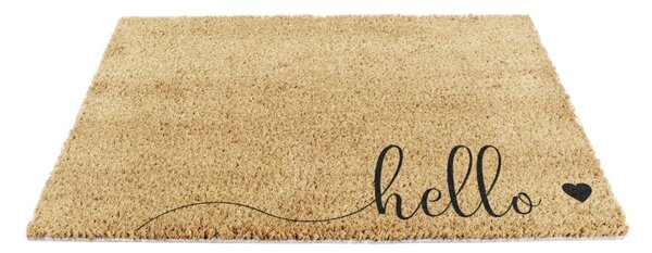 Otirač od kokosovih vlakana 40x60 cm Hello Scribble – Artsy Doormats