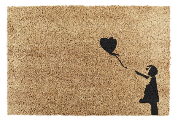 Otirač od kokosovih vlakana 40x60 cm Girl With a Ballon – Artsy Doormats