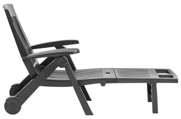 Vrtna ležaljka ZIRCONE, 72×195×101 cm, antracitna I.P.A.E-Progarden