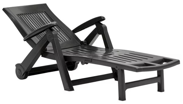 Vrtna ležaljka ZIRCONE, 72×195×101 cm, antracitna I.P.A.E-Progarden