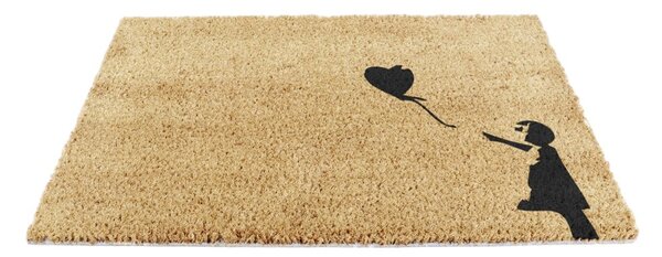 Otirač od kokosovih vlakana 40x60 cm Girl With a Ballon – Artsy Doormats