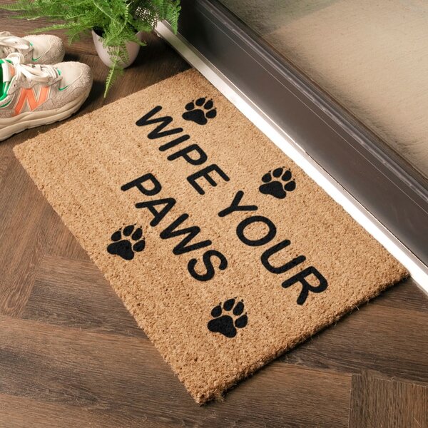 Otirač od kokosovih vlakana 40x60 cm Wipe Your Paws – Artsy Doormats