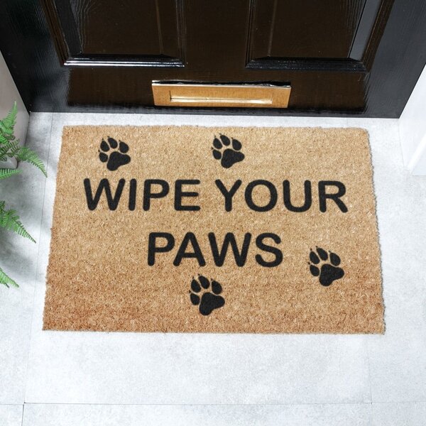 Otirač od kokosovih vlakana 40x60 cm Wipe Your Paws – Artsy Doormats