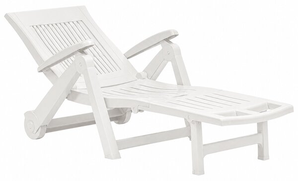 Vrtna ležaljka ZIRCONE, 72×195×101 cm, bijela I.P.A.E-Progarden