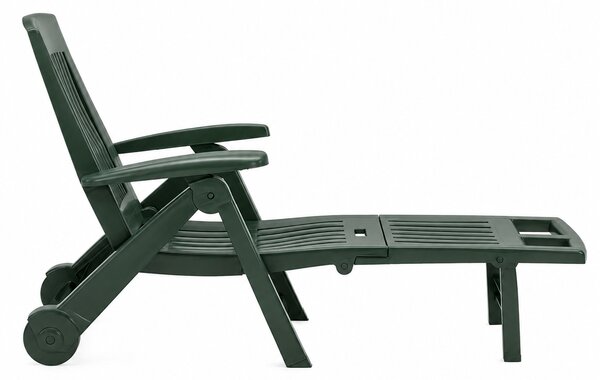 Vrtna ležaljka ZIRCONE, 72×195×101 cm, tamno zelena I.P.A.E-Progarden