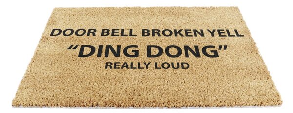 Otirač od kokosovih vlakana 40x60 cm Yell Ding Dong – Artsy Doormats