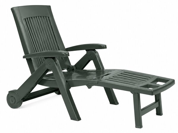 Vrtna ležaljka ZIRCONE, 72×195×101 cm, tamno zelena I.P.A.E-Progarden