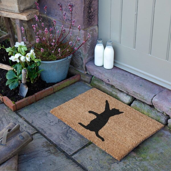 Otirač od kokosovih vlakana 40x60 cm Cat – Artsy Doormats