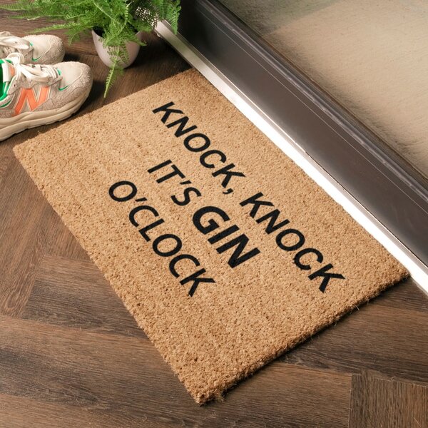 Otirač od kokosovih vlakana 40x60 cm Gin O'Clock – Artsy Doormats