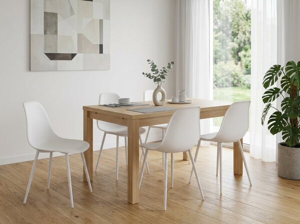 Set 4 kom plastičnih stolica OSAKA, bijela