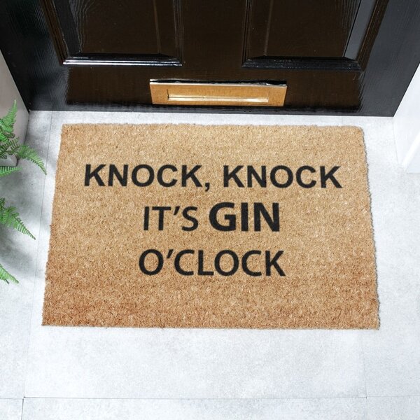 Otirač od kokosovih vlakana 40x60 cm Gin O'Clock – Artsy Doormats