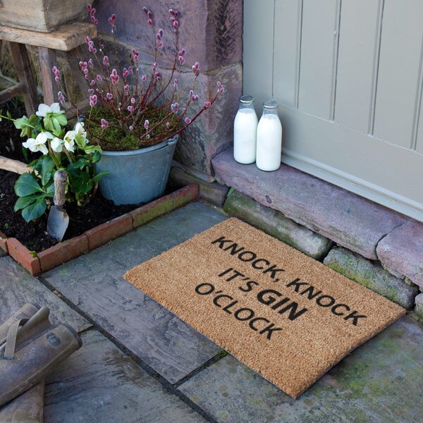 Otirač od kokosovih vlakana 40x60 cm Gin O'Clock – Artsy Doormats