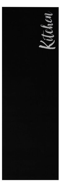 Kuhinjski gazište Hanse Home Cook & Clean Black Typo, 150 x 50 cm