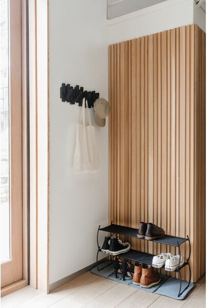 Crna plastična zidna vješalica Sticks - Umbra