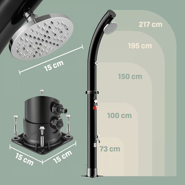 Solarni tuš BOW, 20 l, crni Monzana