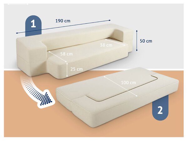 Sklopiva sofa - krevet Dormeo bež