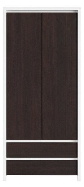 Ormar Boston E117Wenge, Bijela, 201x90x56cm, Porte guardarobaVrata ormari: Klasična vrata