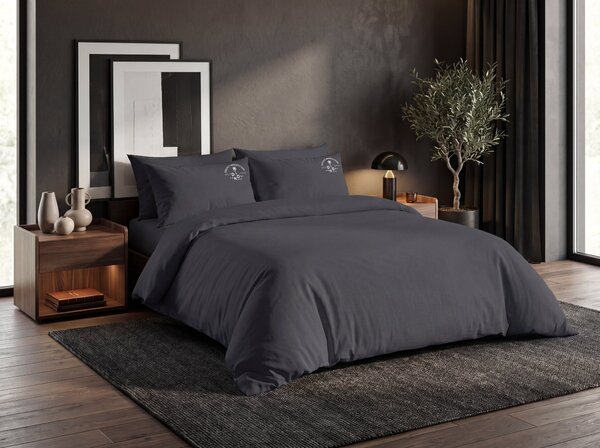 Pamučna posteljina PLAIN BEAUTY tamno siva Dimenzije posteljine: 60 x 70 cm | 140 x 220 cm