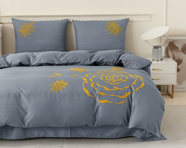 Posteljina od mikrovlakana EMBROSA siva Dimenzije posteljine: 70 x 80 cm | 140 x 200 cm