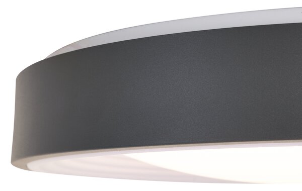 Moderna stropna svjetiljka siva s bijelom 38 cm uklj. LED prigušiva RGB - Kanton