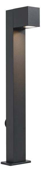 Moderna vanjska podna svjetiljka crna 65 cm s utičnicom IP44 - Baleno