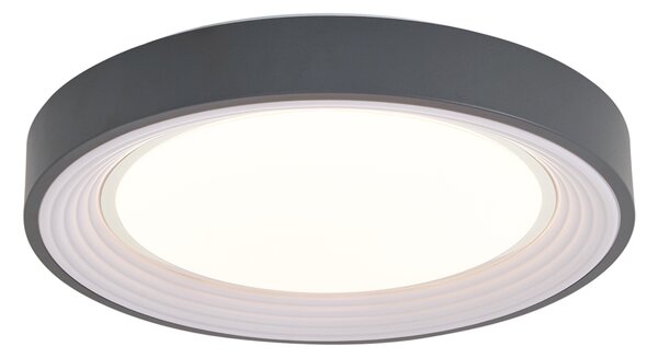 Moderna stropna svjetiljka siva s bijelom 38 cm uklj. LED prigušiva RGB - Kanton