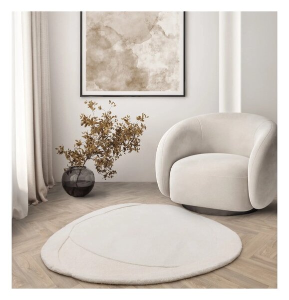 Bijeli vuneni tepih 150x150 cm Olsen – Asiatic Carpets