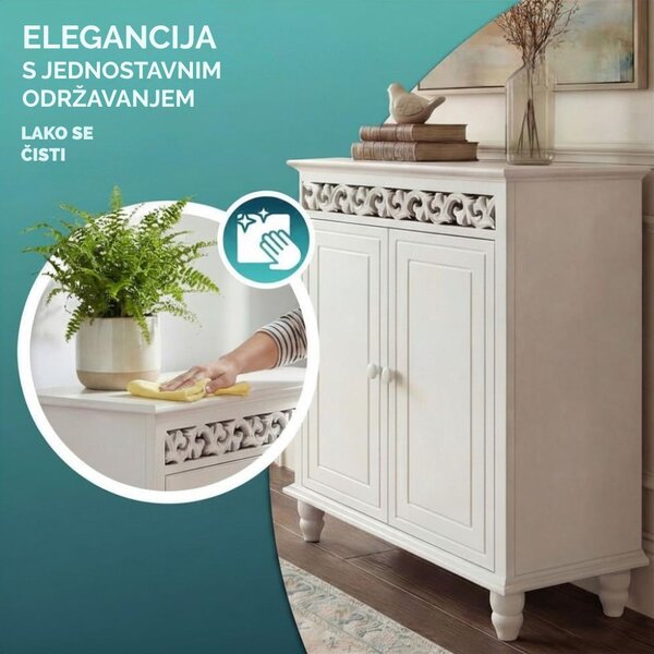 Komoda JERSEY, 76x65x35 cm, bijela Casaria