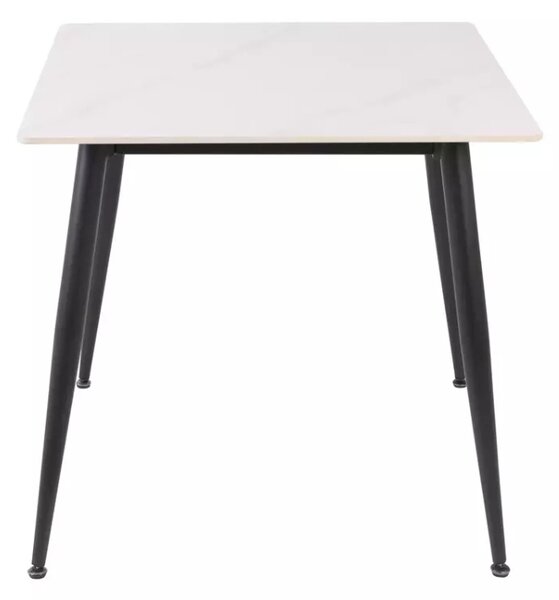 Blagovaonski stol RION 80x80 cm s keramičkom pločom, bijeli mramor