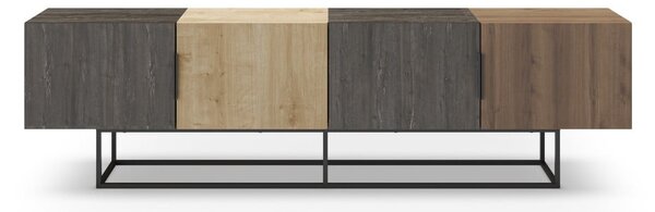TV komoda u dekoru hrasta u prirodnoj boji 200x55 cm Titan – Marckeric