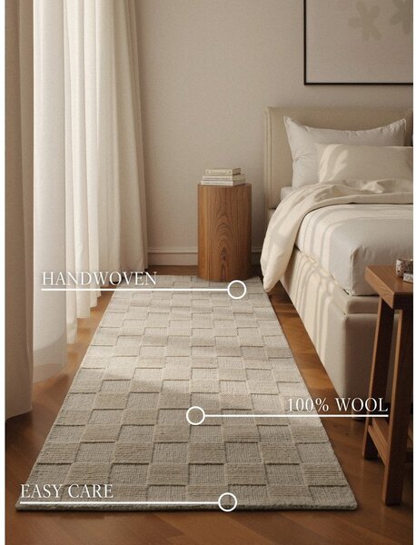 Krem ručno rađena vunena staza 80x200 cm Scala – Villeroy&Boch