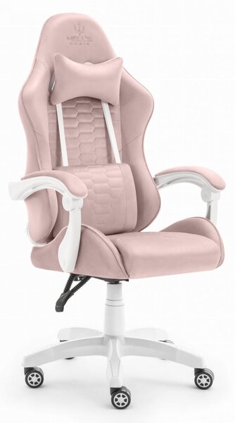 Gaming stolica HC-1000 Pink-White tkanina