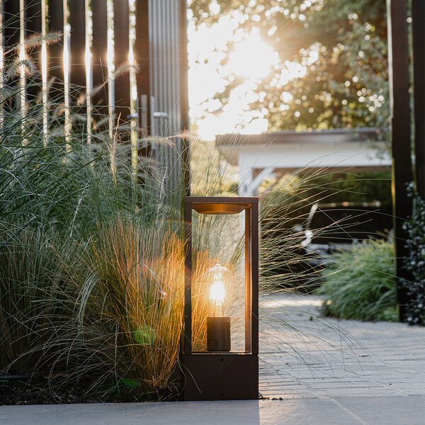 Industrijska stojeća vanjska svjetiljka hrđavo smeđa 40 cm IP44 - Charlois