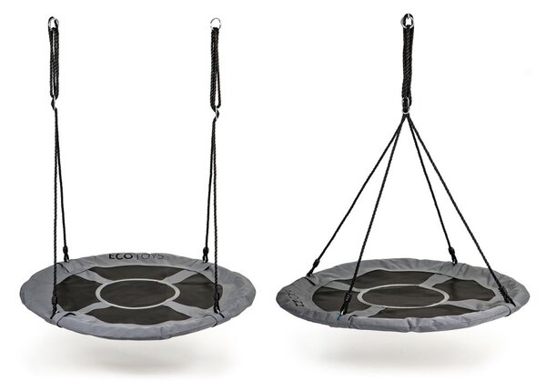 Vrtna ljuljačka gnijezdo roda 100 cm ECOTOYS siva
